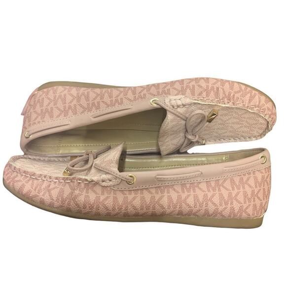 MICHAEL Michael Kors Sutton Leather‎ Moccasin Loafer Flats Pink SZ 8 - Picture 7 of 8